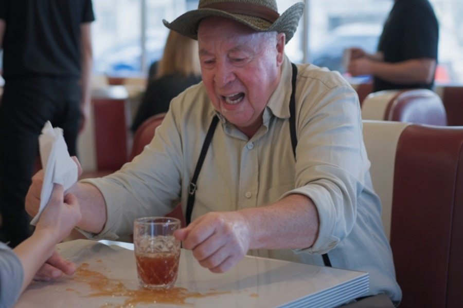 Una camarera atiende a un anciano gruñón durante años. Cuando desaparece, recibe una llamada impactante