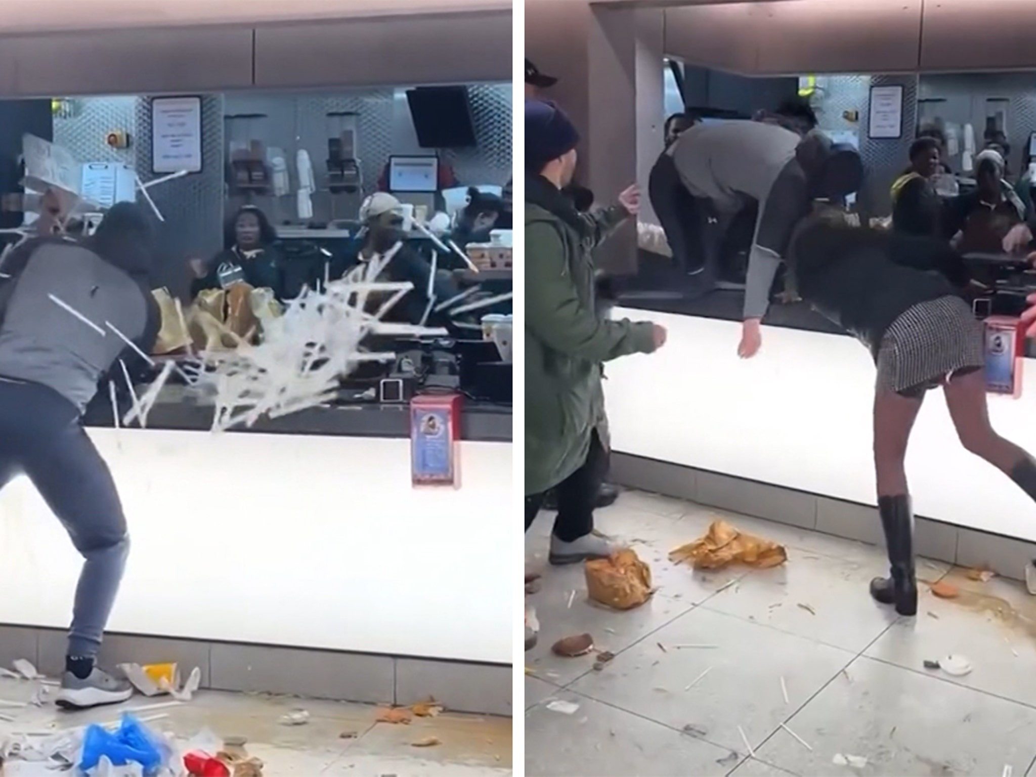 Video: Massenschlägerei bei McDonald’s: Mitarbeiter und Kunden bewerfen sich mit Essen ➤ Globenow.info